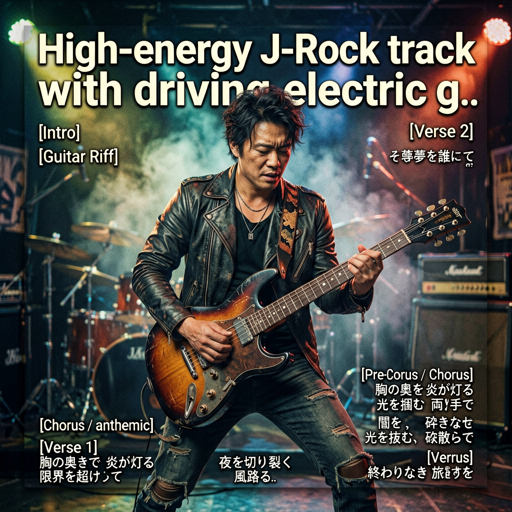 High-energy J-Rock track with driving electric g… 的封面图